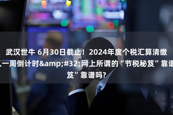 武汉世牛 6月30日截止！2024年度个税汇算清缴进入一周倒计时&#32;网上所谓的“节税秘笈”靠谱吗?